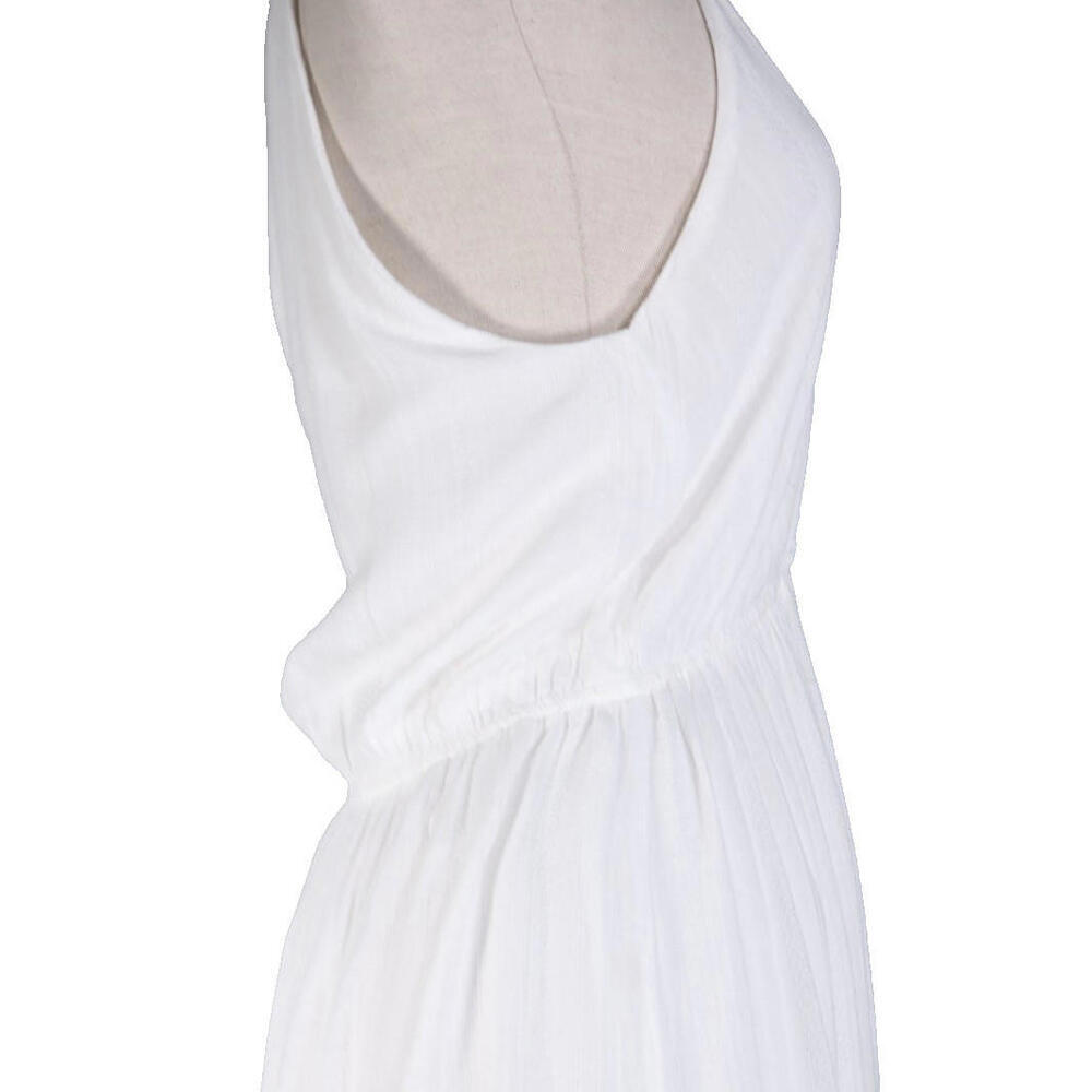 Molly Bracken Women's Small White Linen Maxi Dress G803AE Lace Trim Sleeveless - Picture 4 of 10